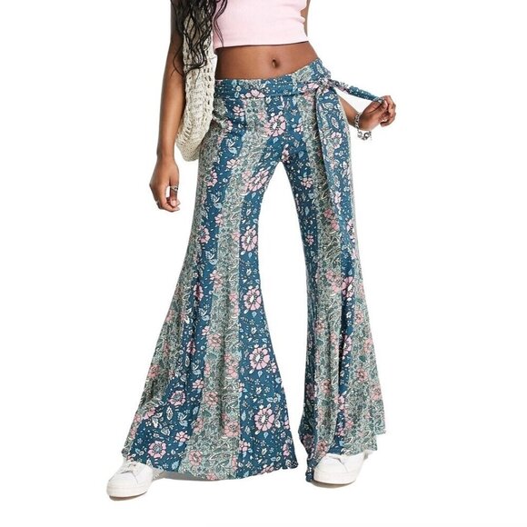 Free People Bali Sultry Boho Flare Pants - Picture 1 of 9